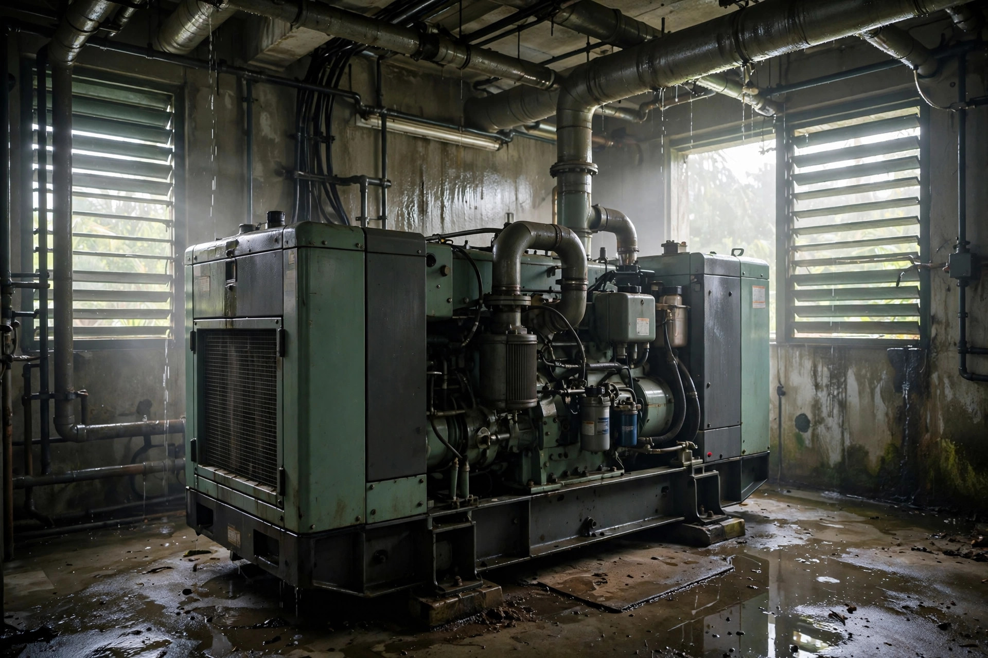 A humid generator room is where a winding space heater earns its keep