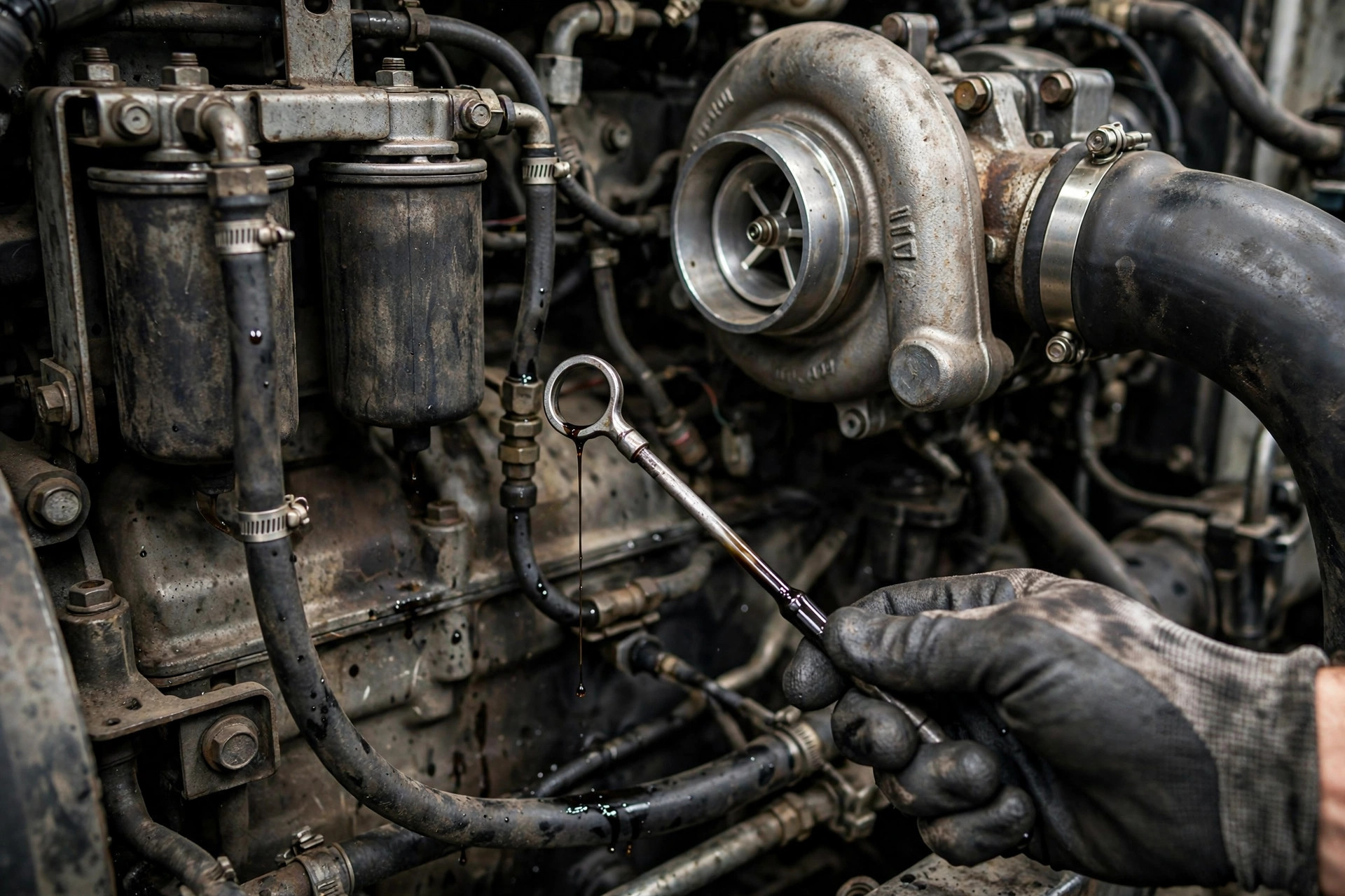 Diesel generator engine compartment with fuel system components