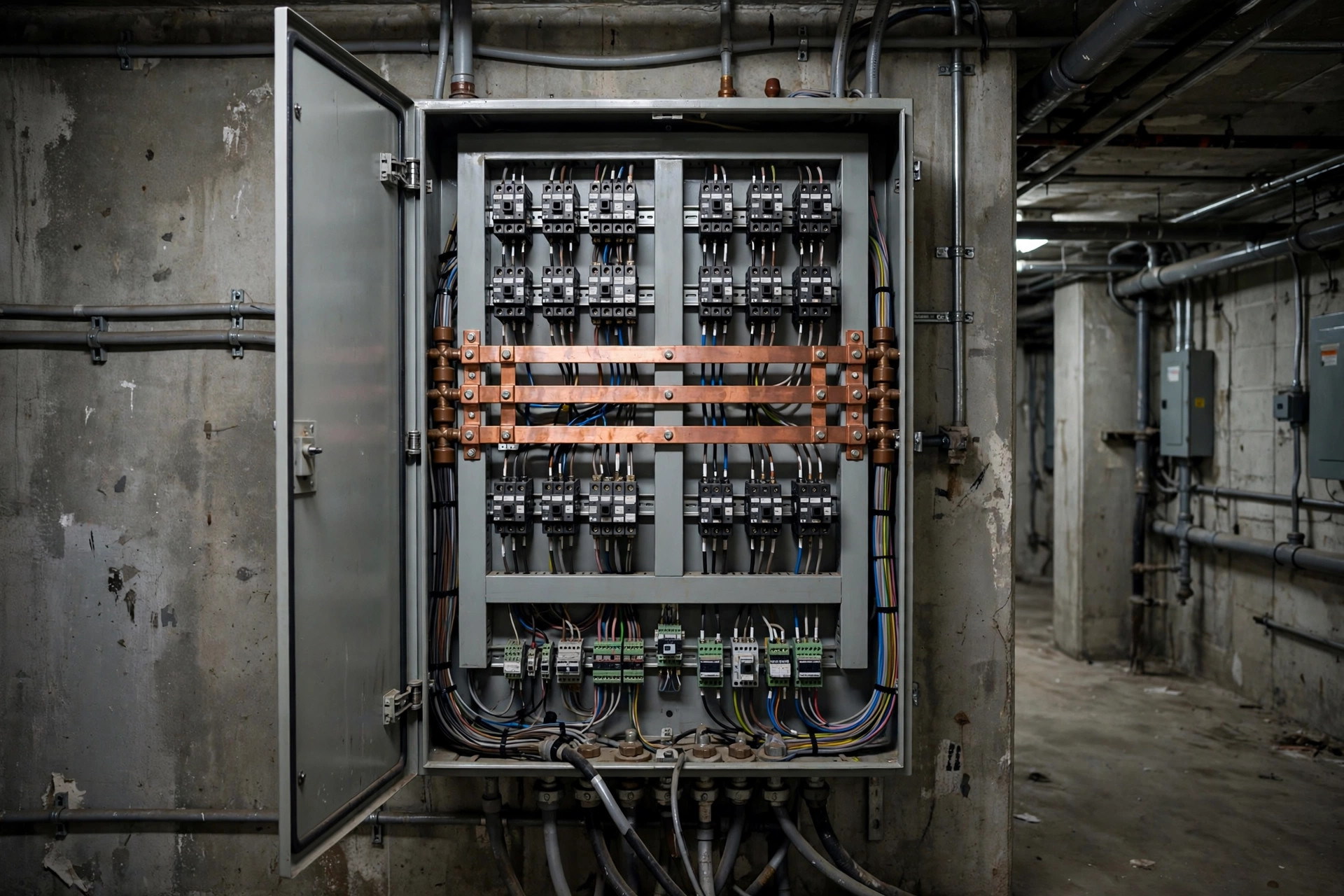 Automatic transfer switch cabinet for a hospital backup power system