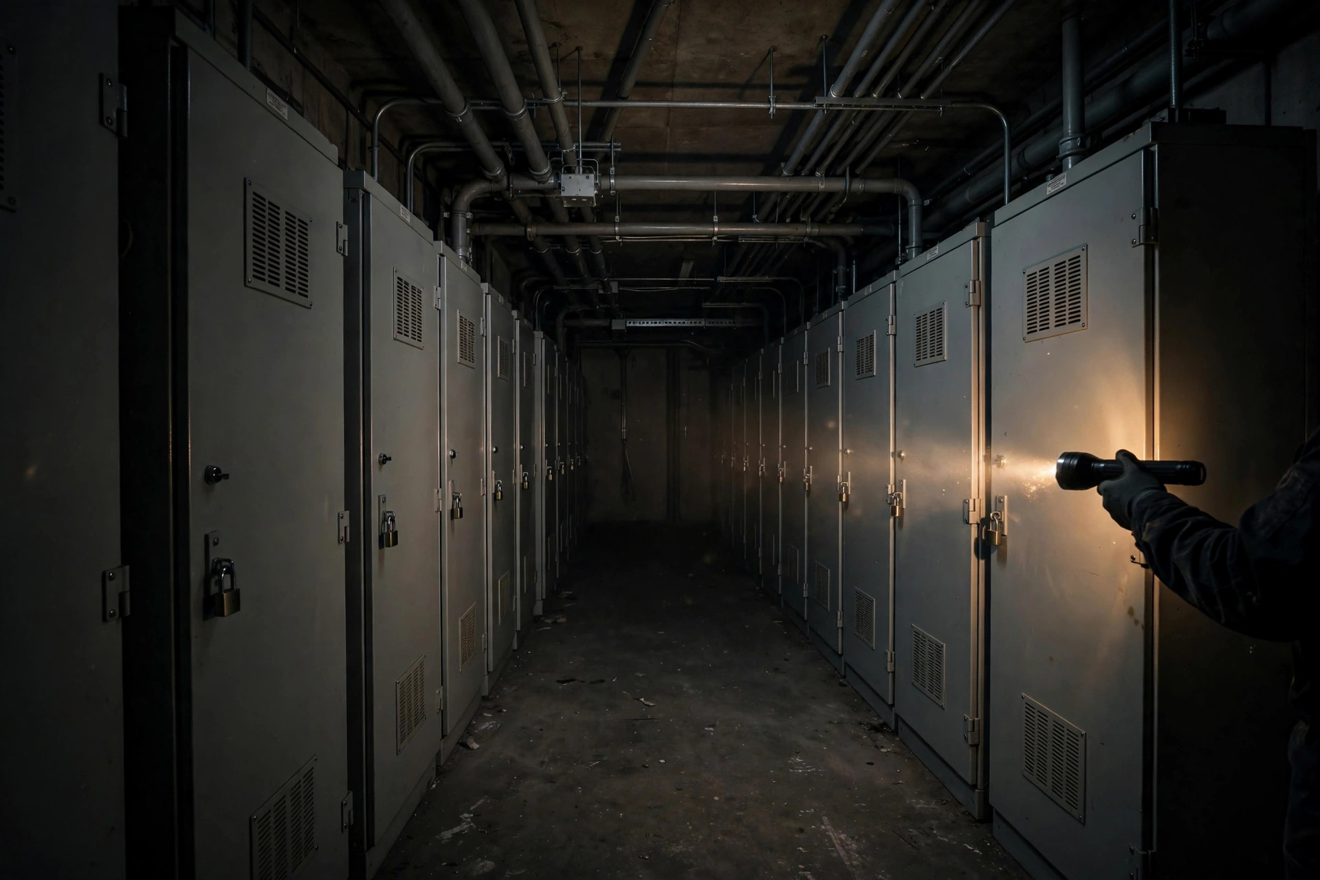 Automatic transfer switch panels in a high-rise building electrical room